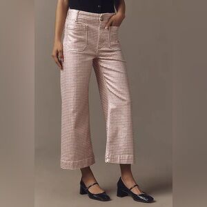 the Colette high-rise cropped wide-leg jeans by Maeve